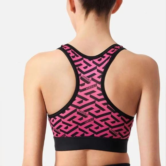 VERSACE Greca Signature Sports Bra & Versace Cycling Shorts SET (2 PIECES) NWT - Picture 7 of 15